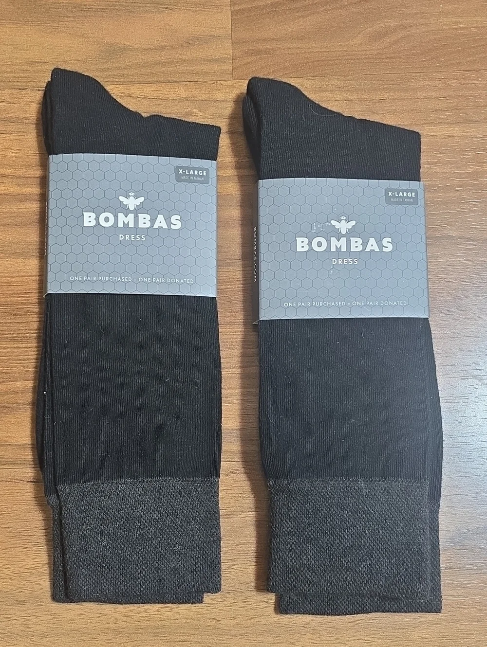 Bombas Men's Dress Socks in Black 2 Pairs - XL